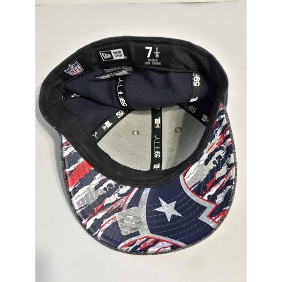 Houston Texans Hat New Era 2016 NFL Draft Fitted 7 1/8 Cap Reflective Low Crown - Picture 6 of 6